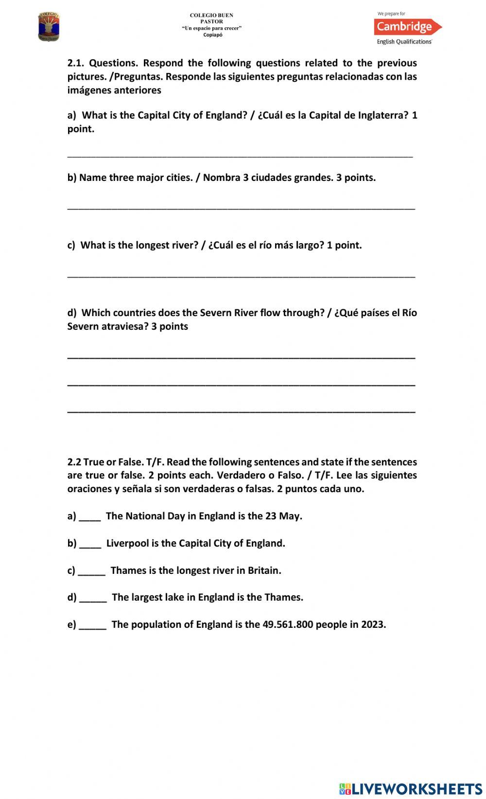 Placement Test Year 8 2023