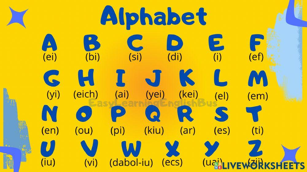 The alphabet