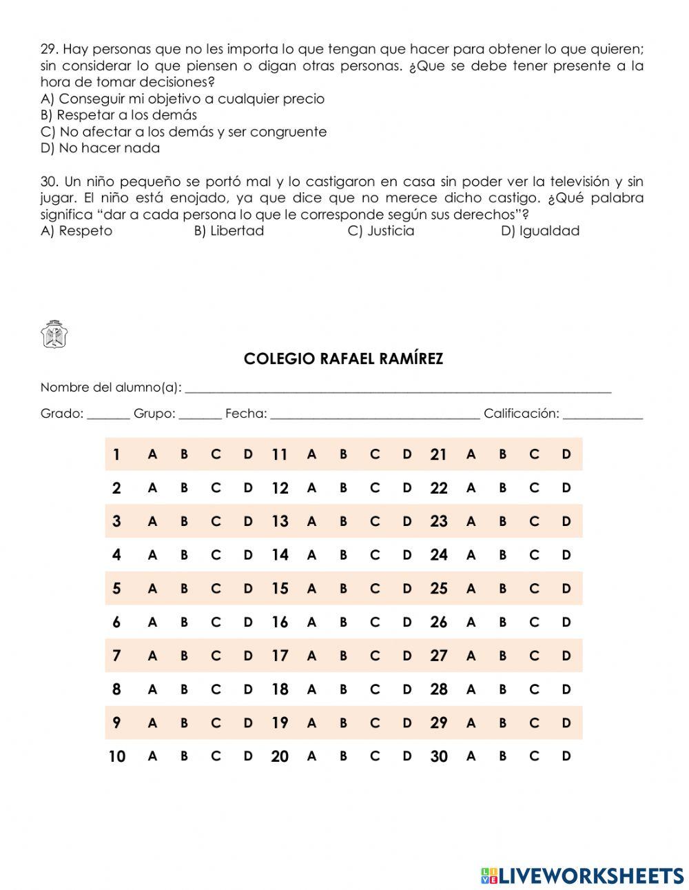 6° formación cívica y ética olimpiada del conocimiento 2023