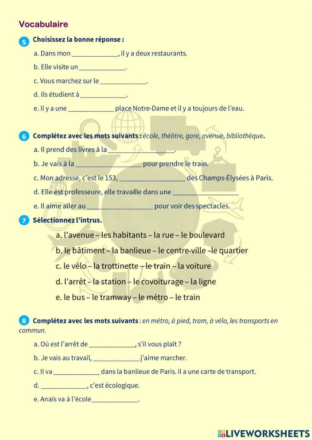 Test Francés 2 Unidad 4