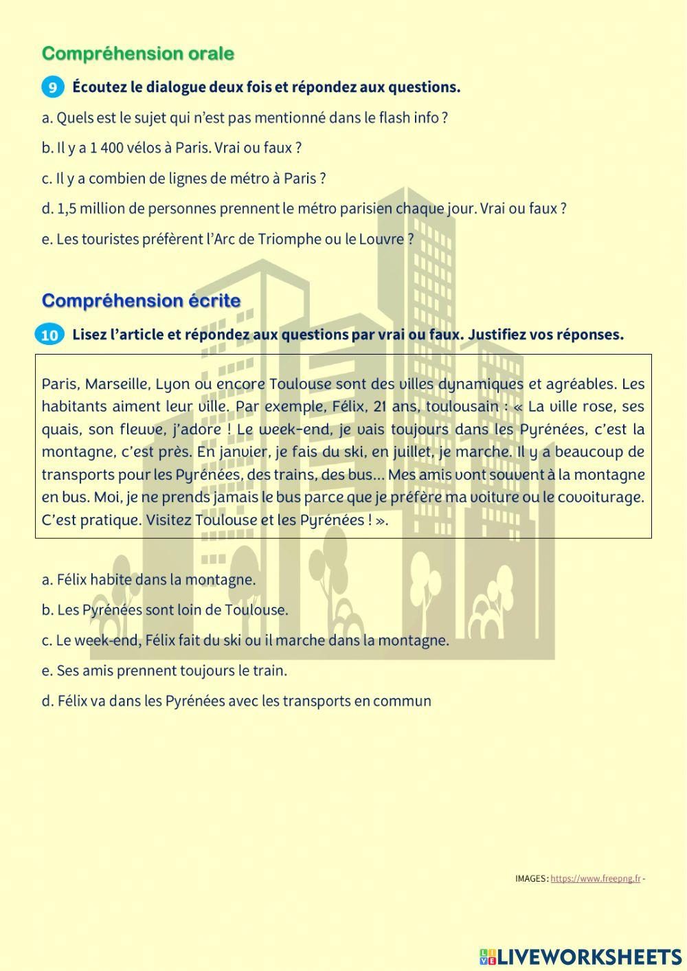 Test Francés 2 Unidad 4