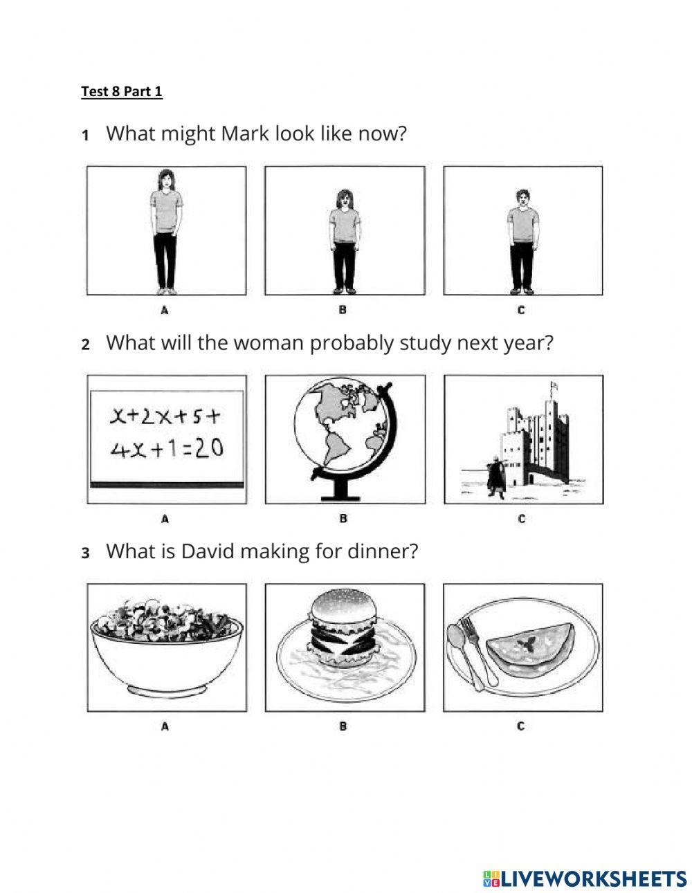 Listening Part 1 Practice 2