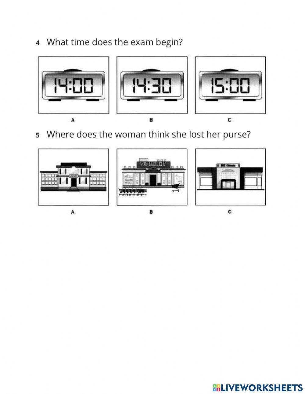 Listening Part 1 Practice 2