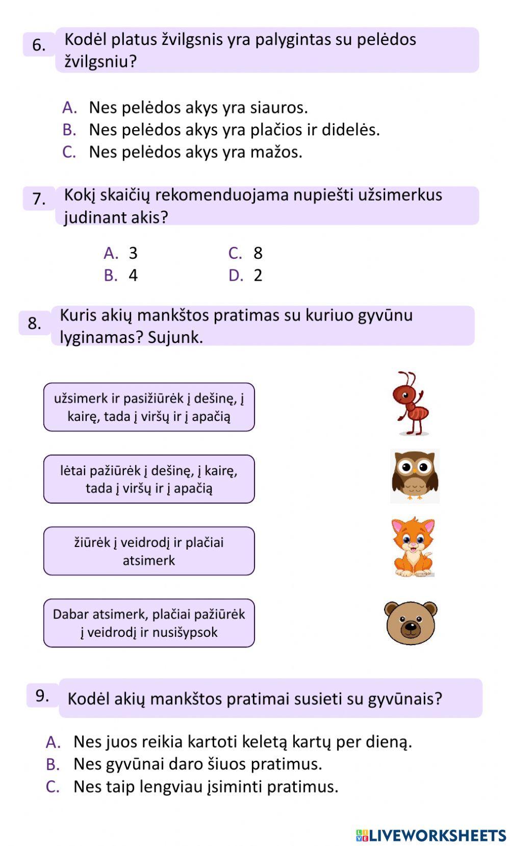 L.K.4 Vaikų akių mankštos pratimai.