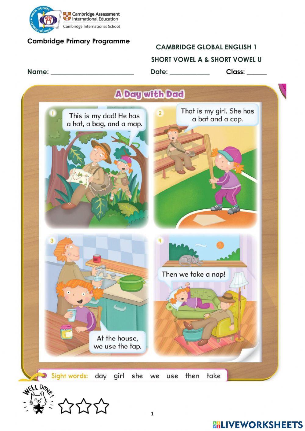 CGE1-Review short u and short a