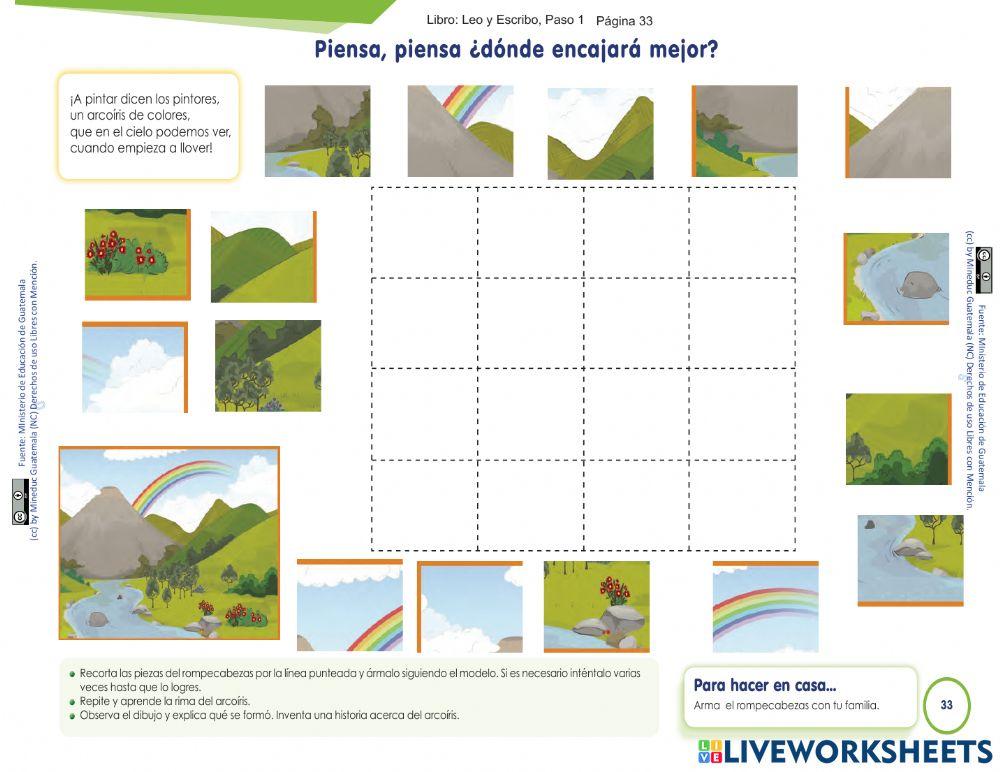 Comunicación y Lenguaje L1 - Paso 1 - pág. 33 - Memoria espacial