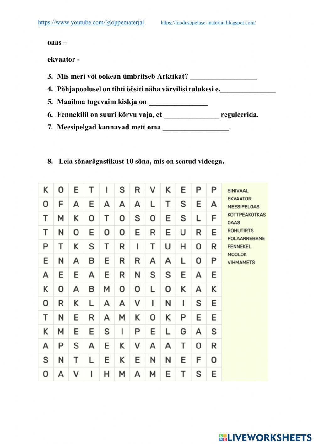 Elu erinevates keskkonnatingimustes