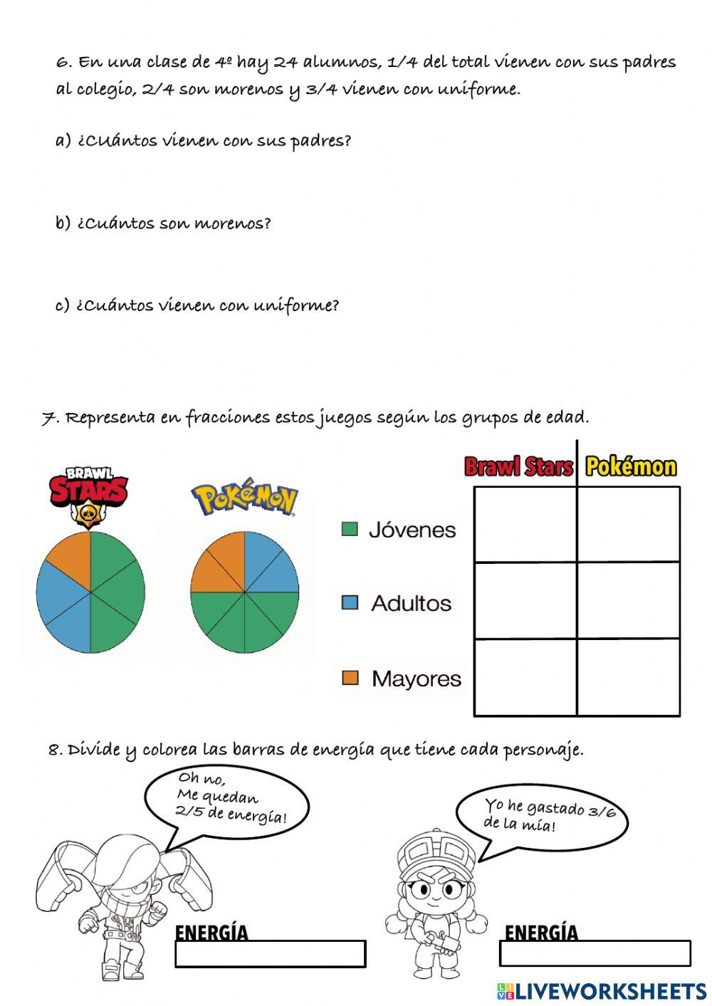 Fracciones y número decimal