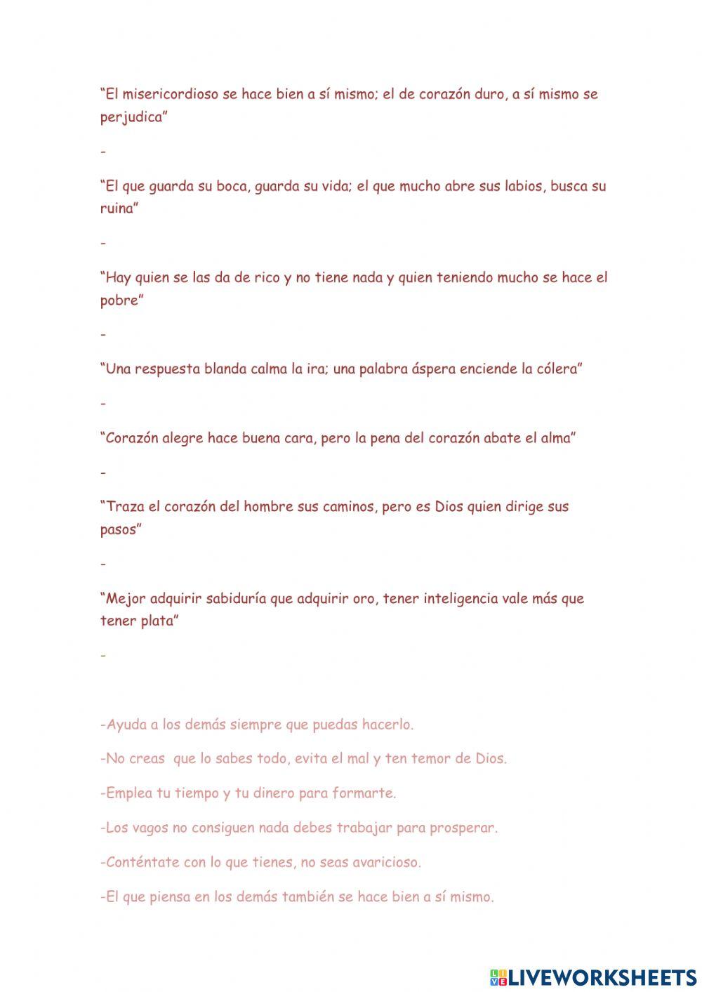 Libro de los Proverbios