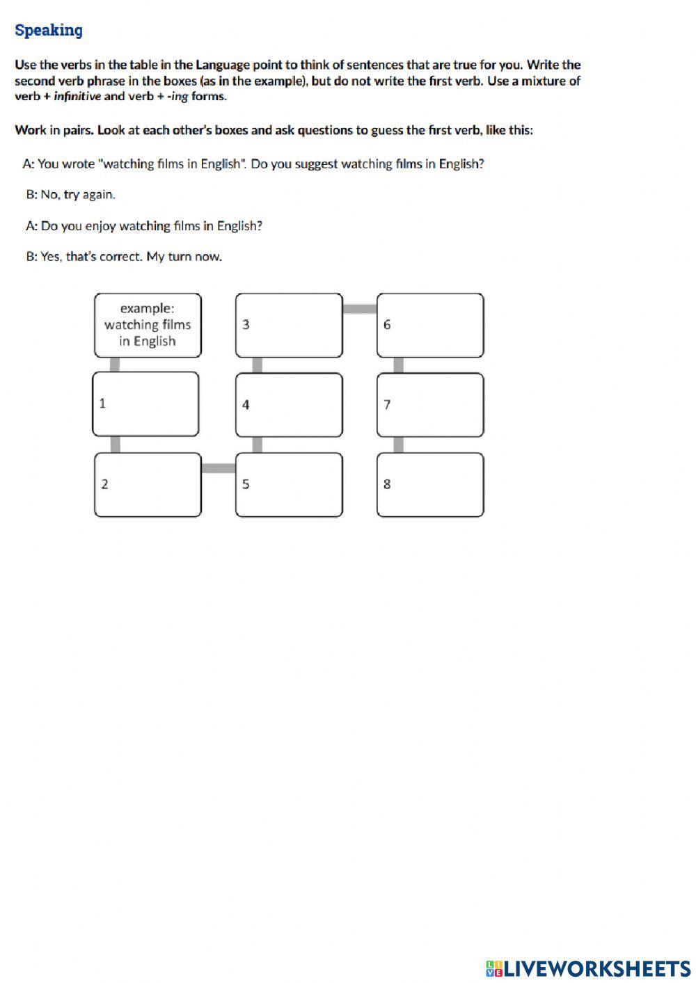 Speaking online exercise for a2 | Live Worksheets
