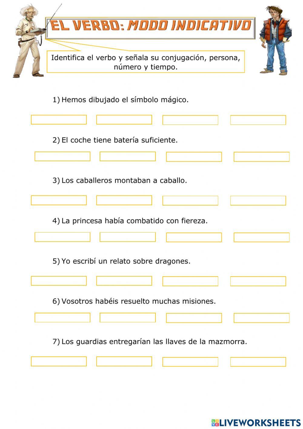 El verbo: Modo indicativo