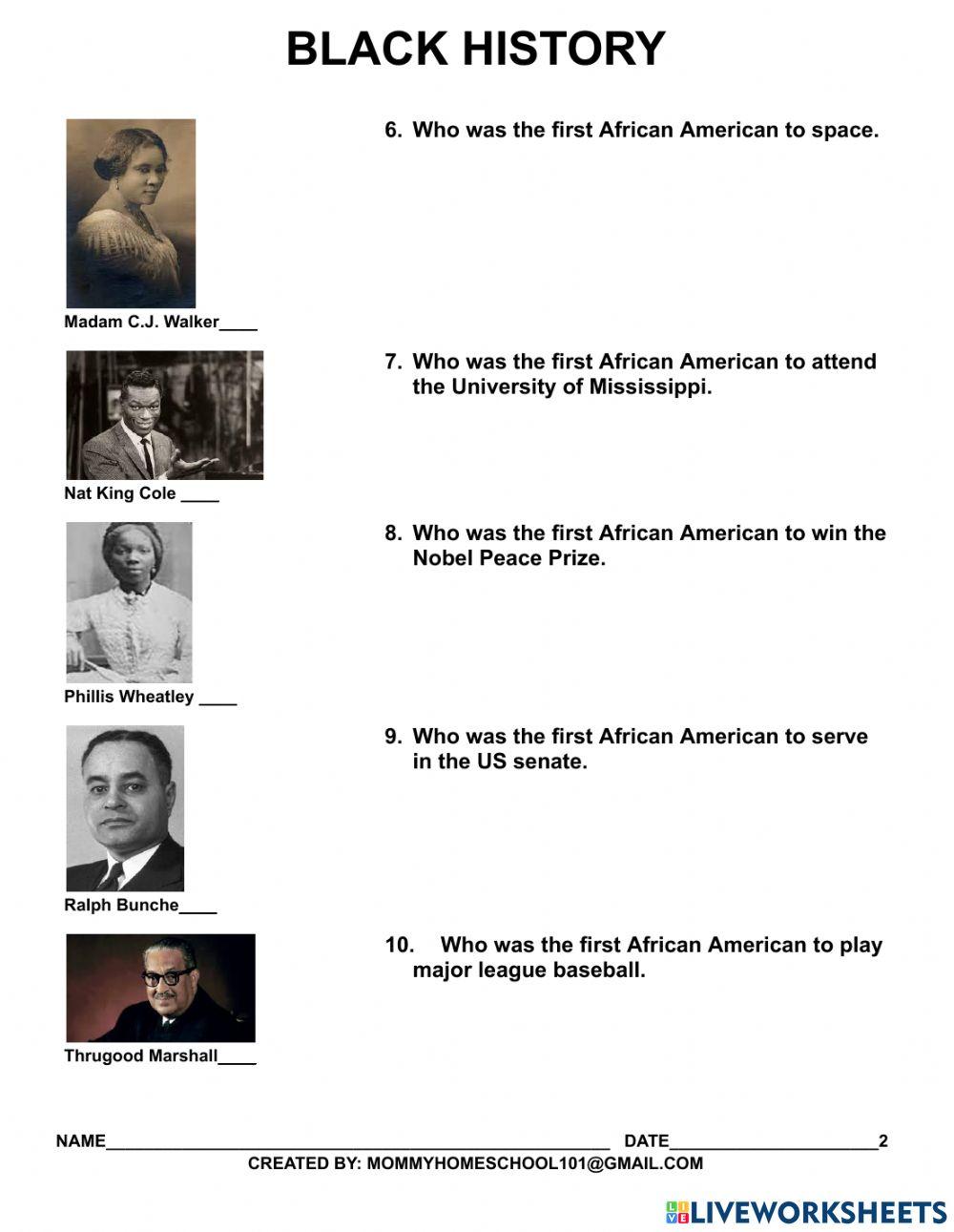 Black History The First African American Achievements