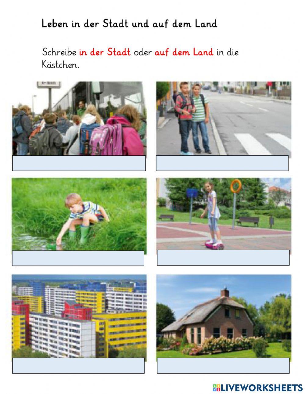 In der Stadt oder auf dem Land