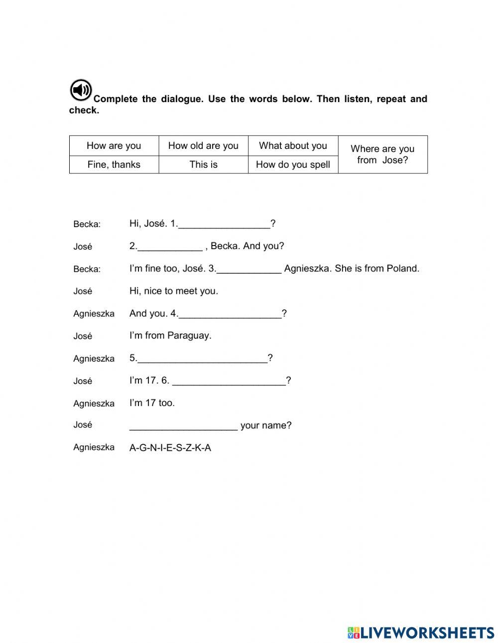 Personal information