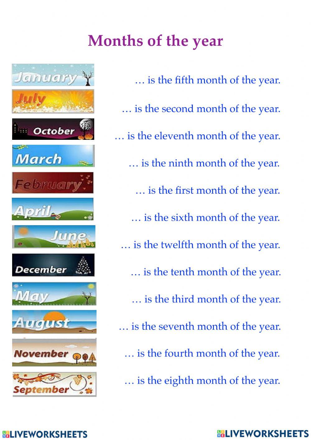Months of the Year Months of the Year