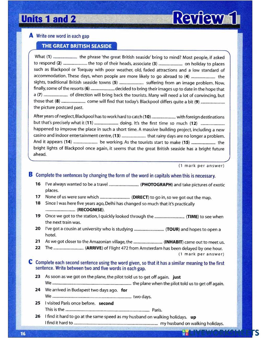 Destination b2 - review 2