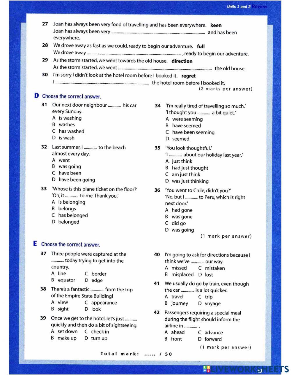 Destination b2 - review 2