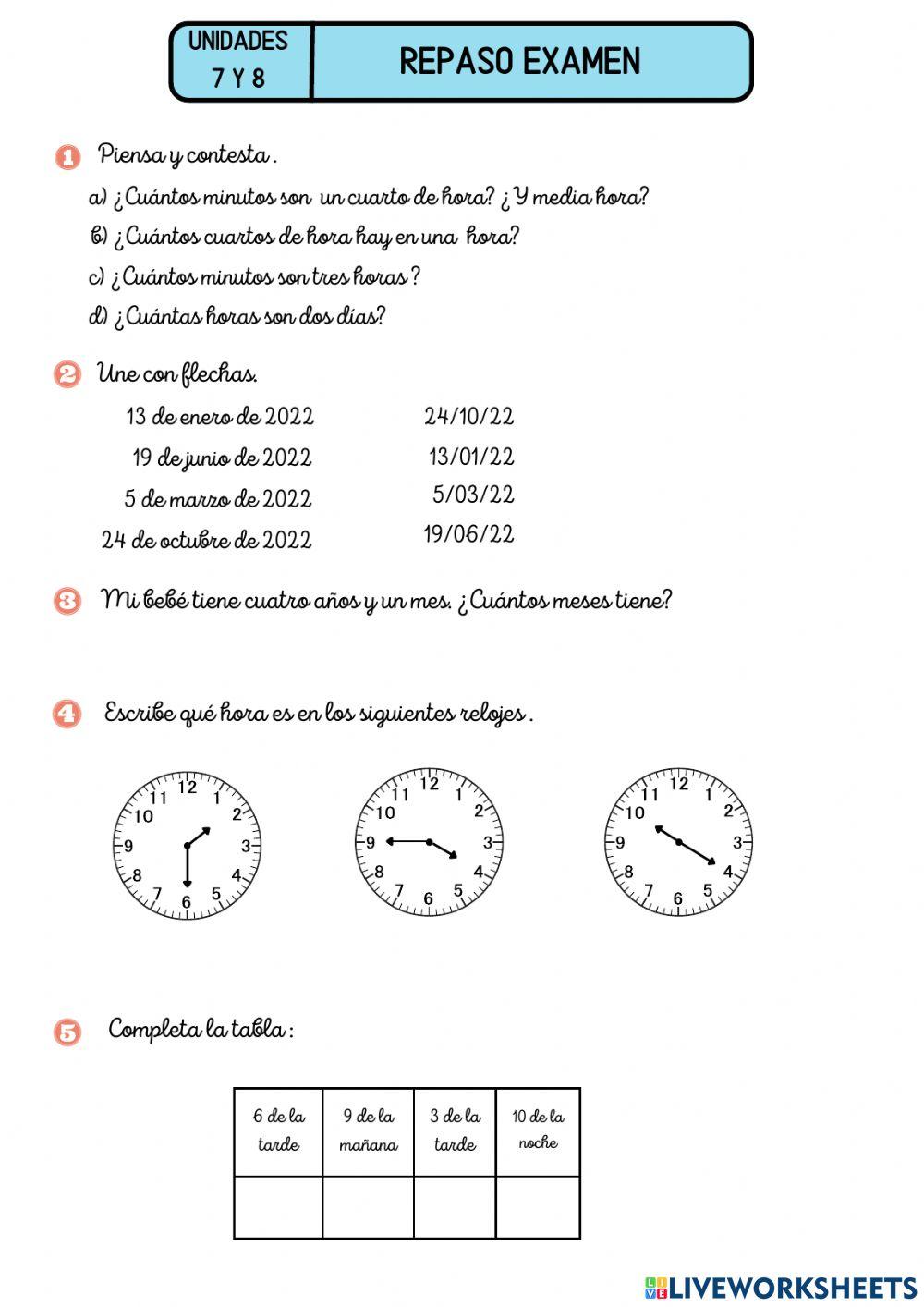 Repaso el tiempo y los gráficos