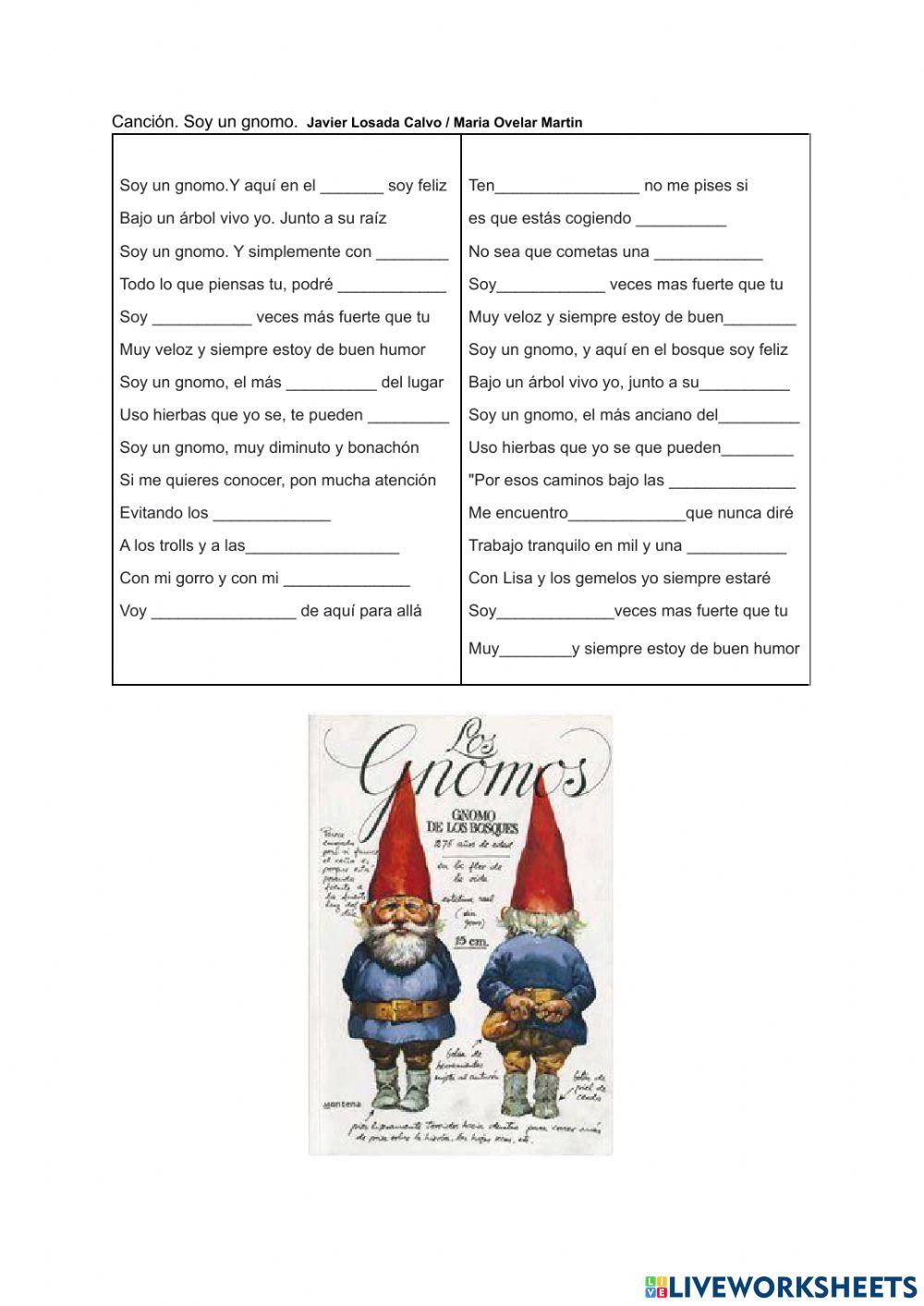 Canción. Soy un gnomo