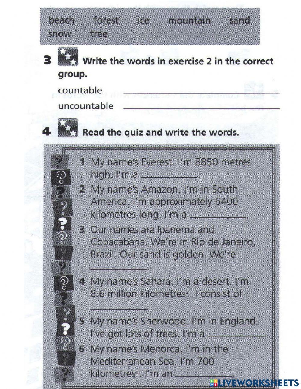 Landscape General Knowledge and grammar by teacher Kasim