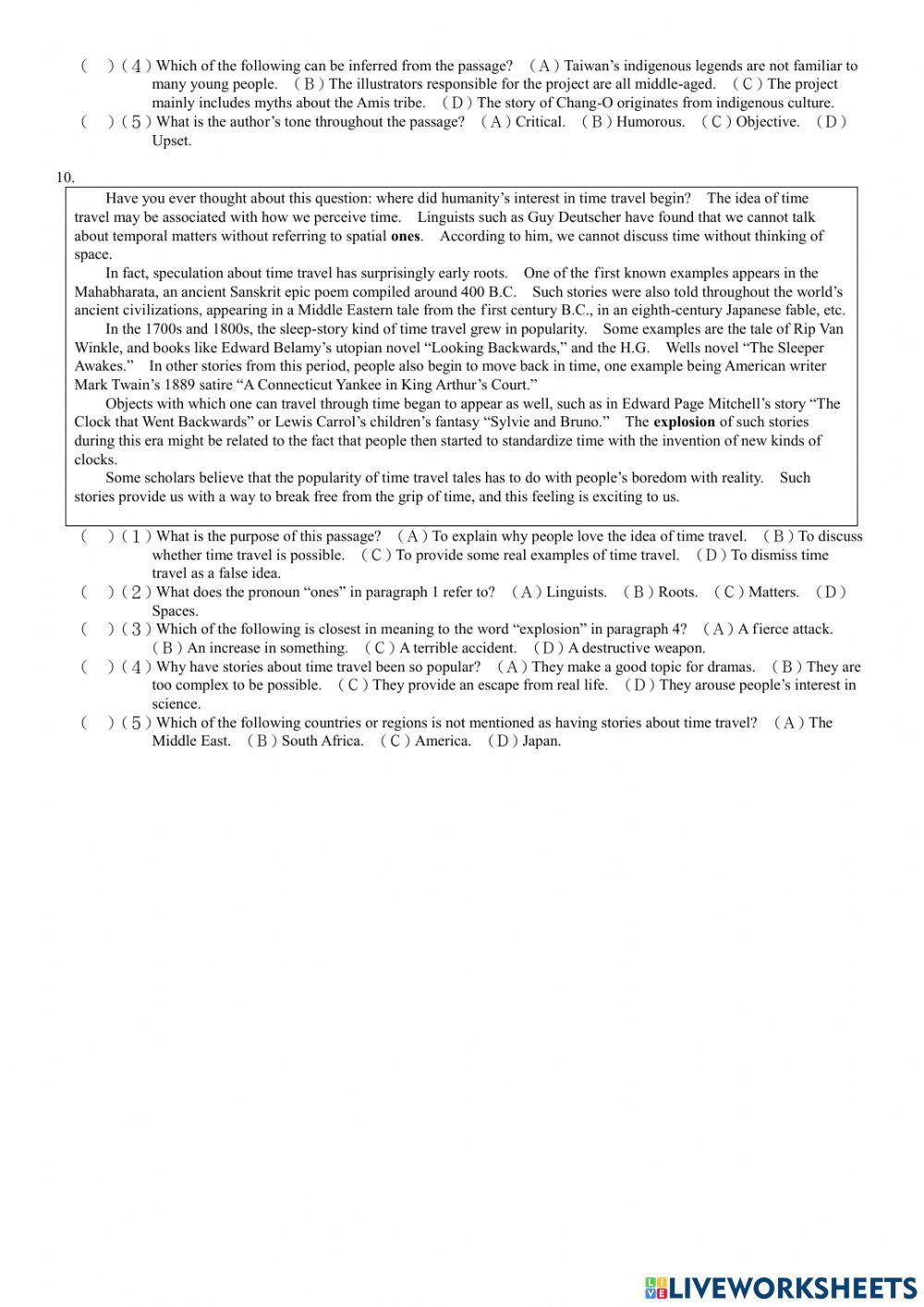 篇章結構與閱讀理解 Unit 5