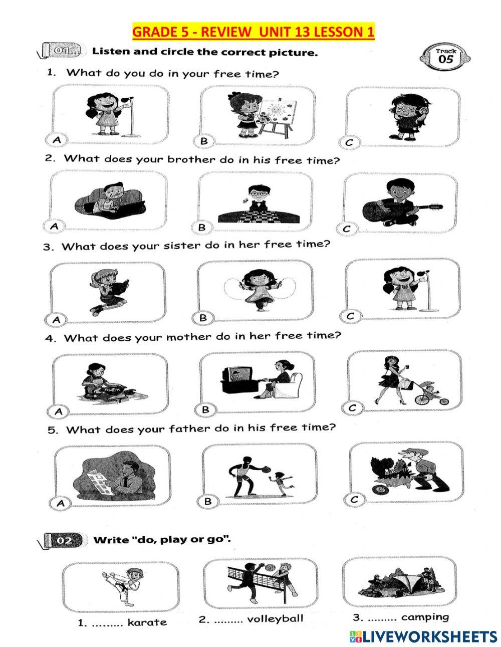 G5-unkit 13 lesson 1 listening