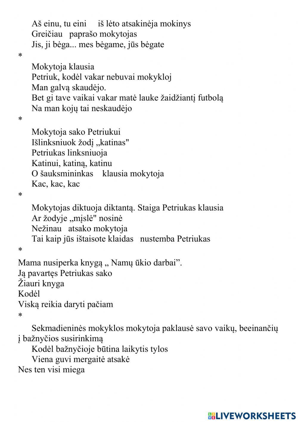 Tiesioginės kalbos skyrimas brūkšniais