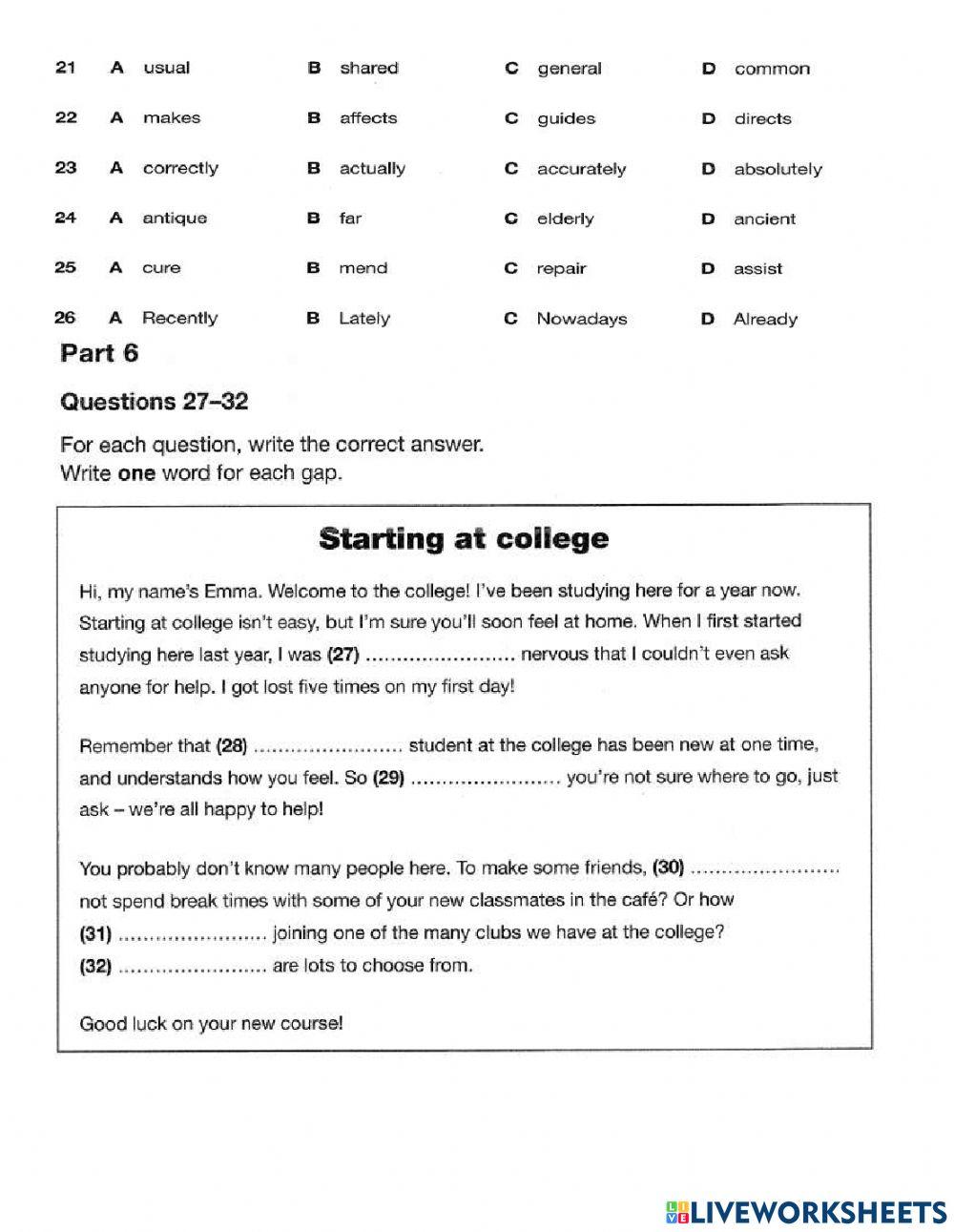 B1 authentic 3 READING