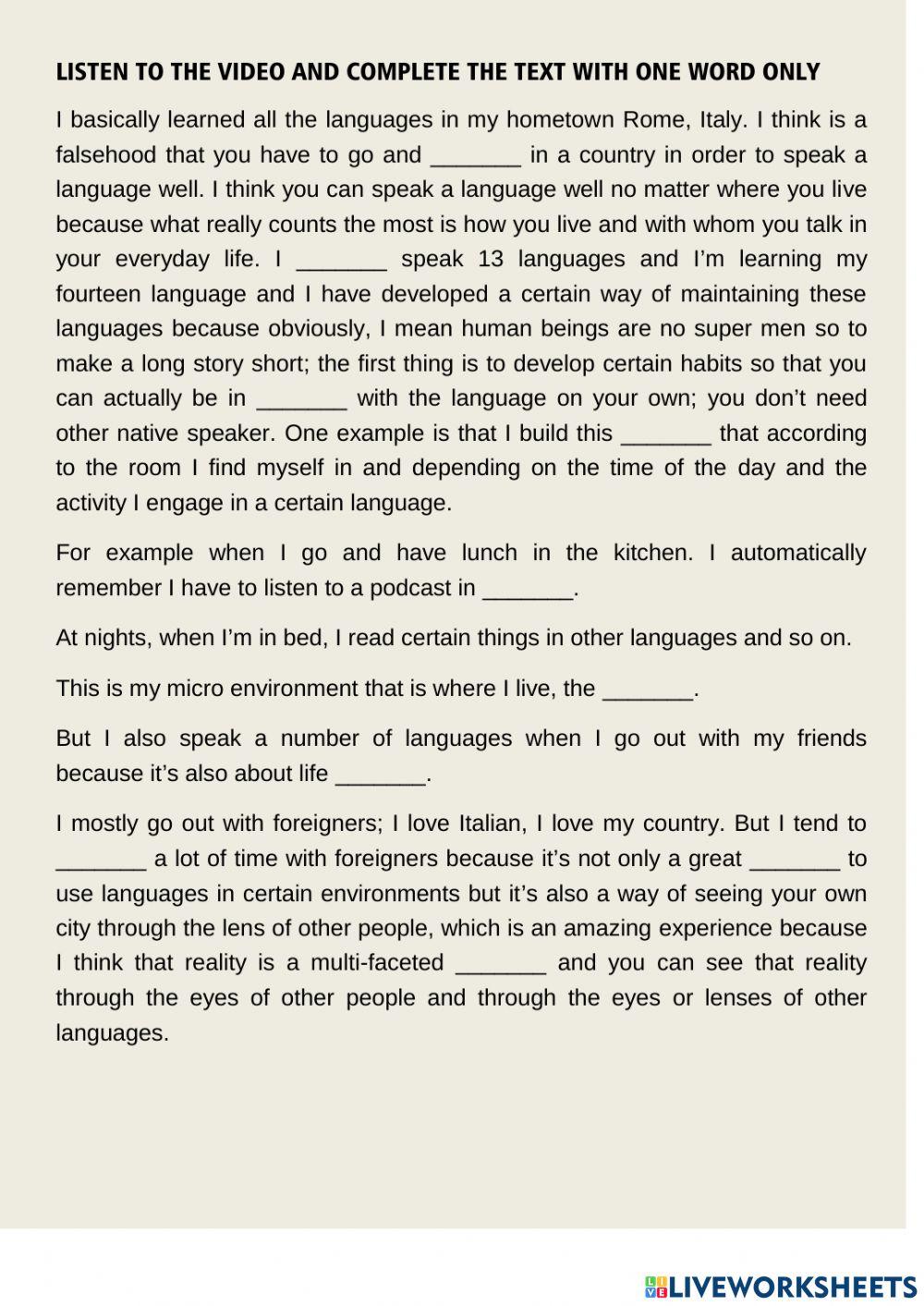 The Life of a Polyglot