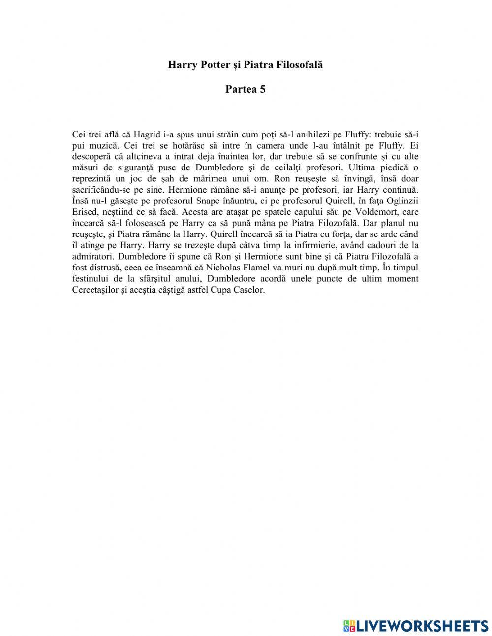 Harry Potter si Piatra FIlosofala