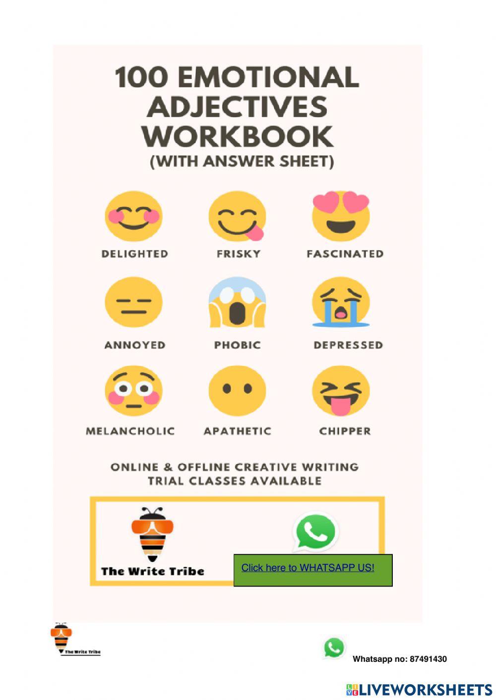 Ultimate Emotional Adjectives Intermediate Exercise