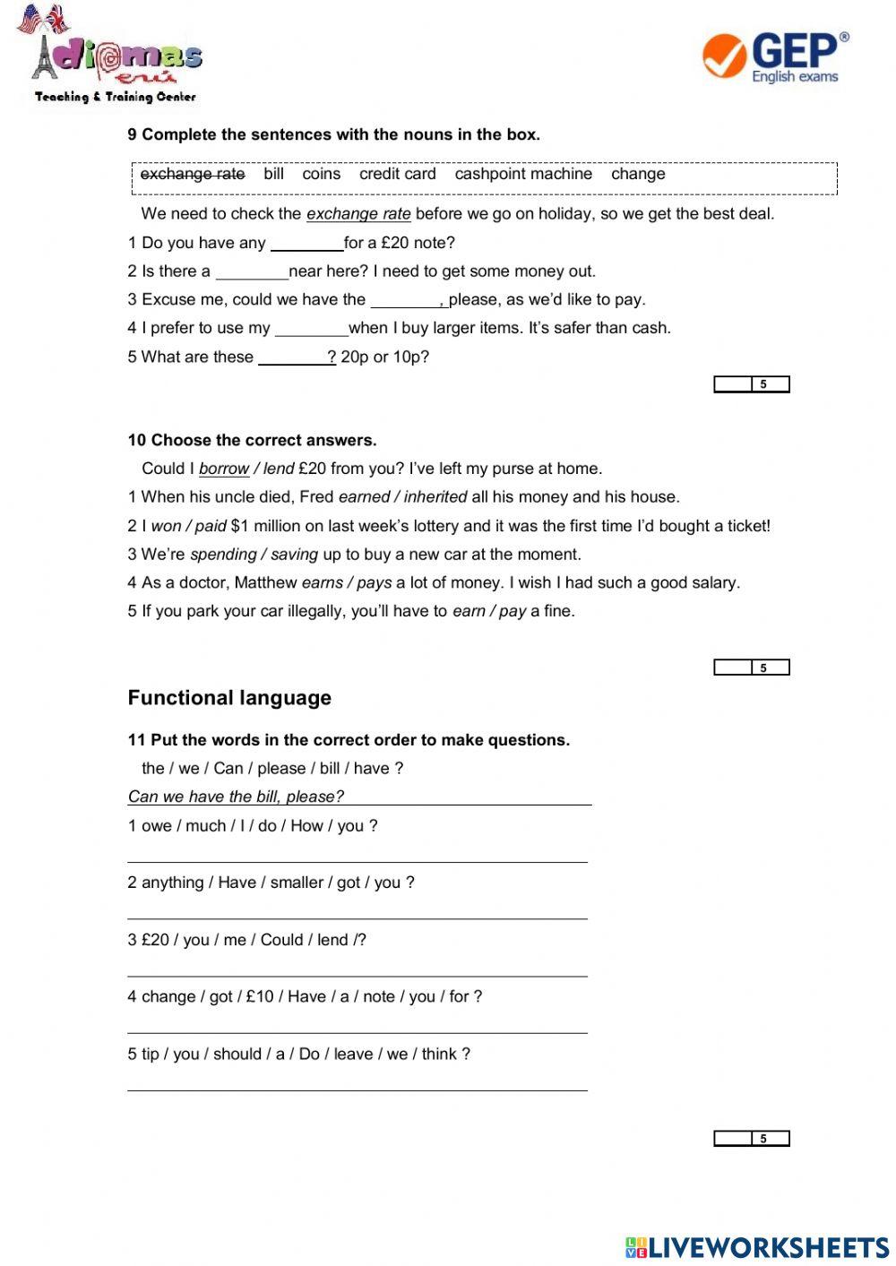 Inti-progress test 07