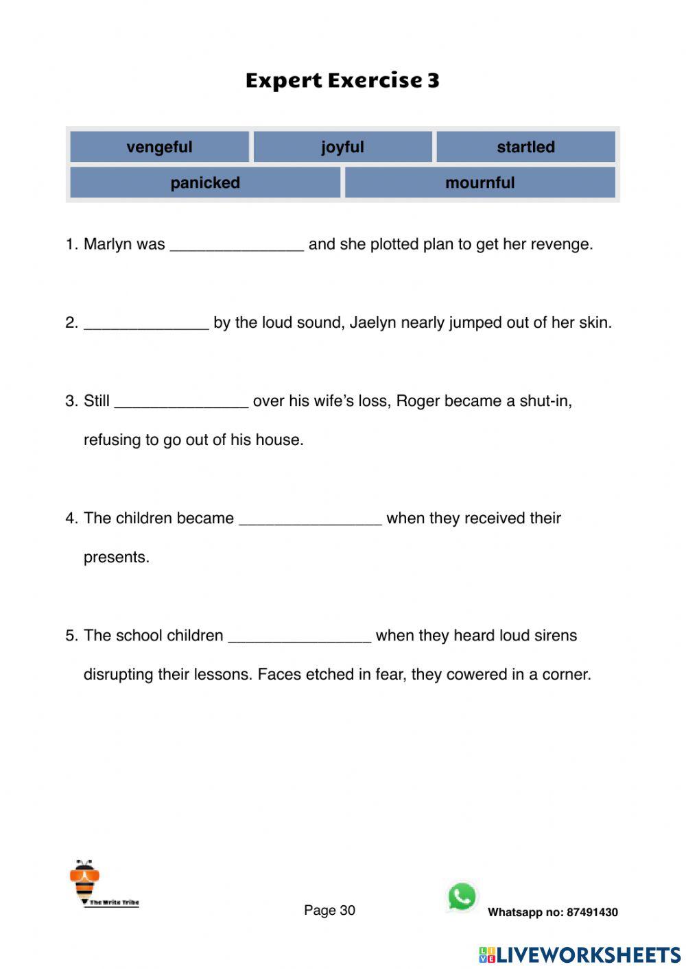 Ultimate Emotional Adjectives Expert Exercise