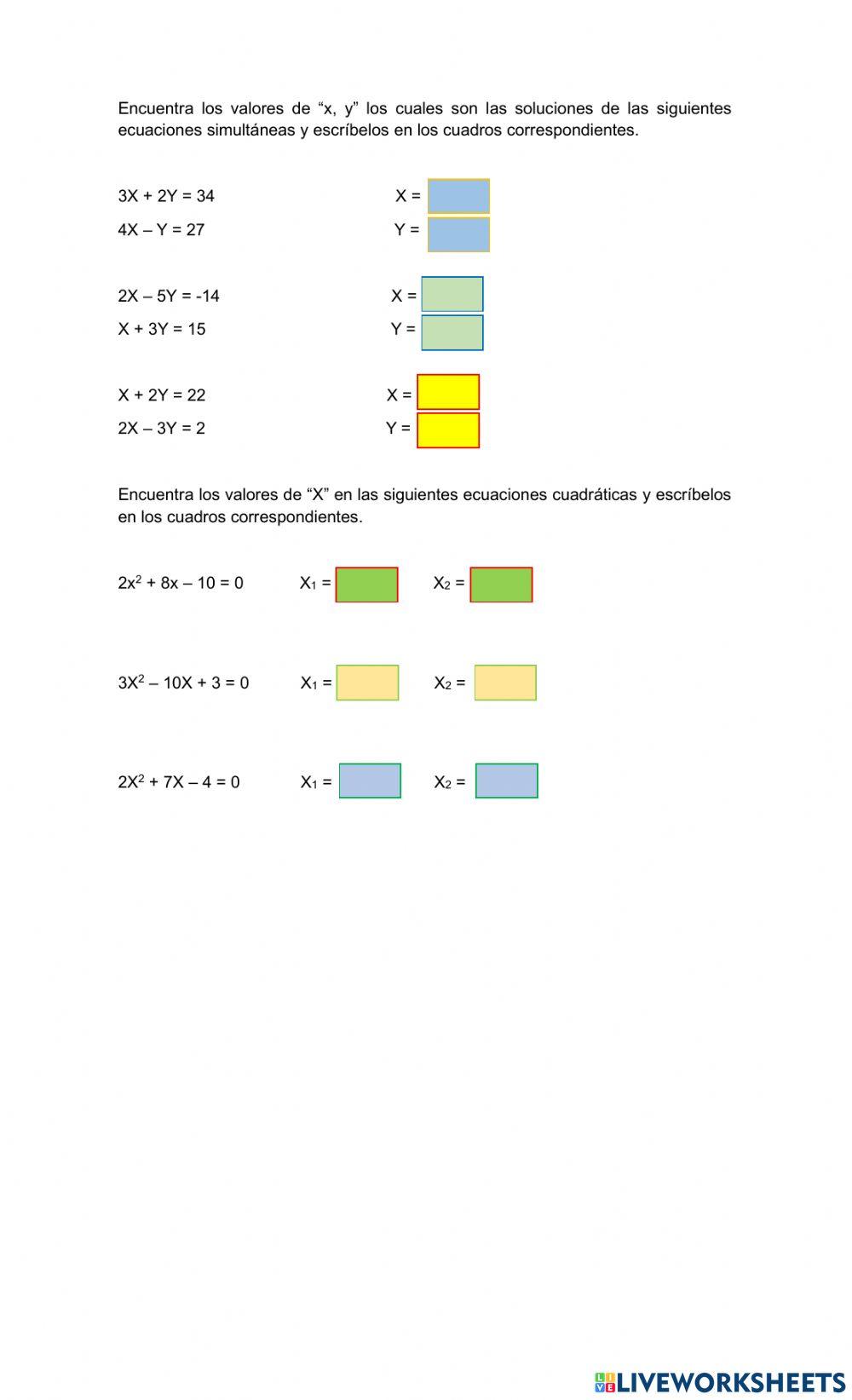 Ecuaciones e inecuaciones