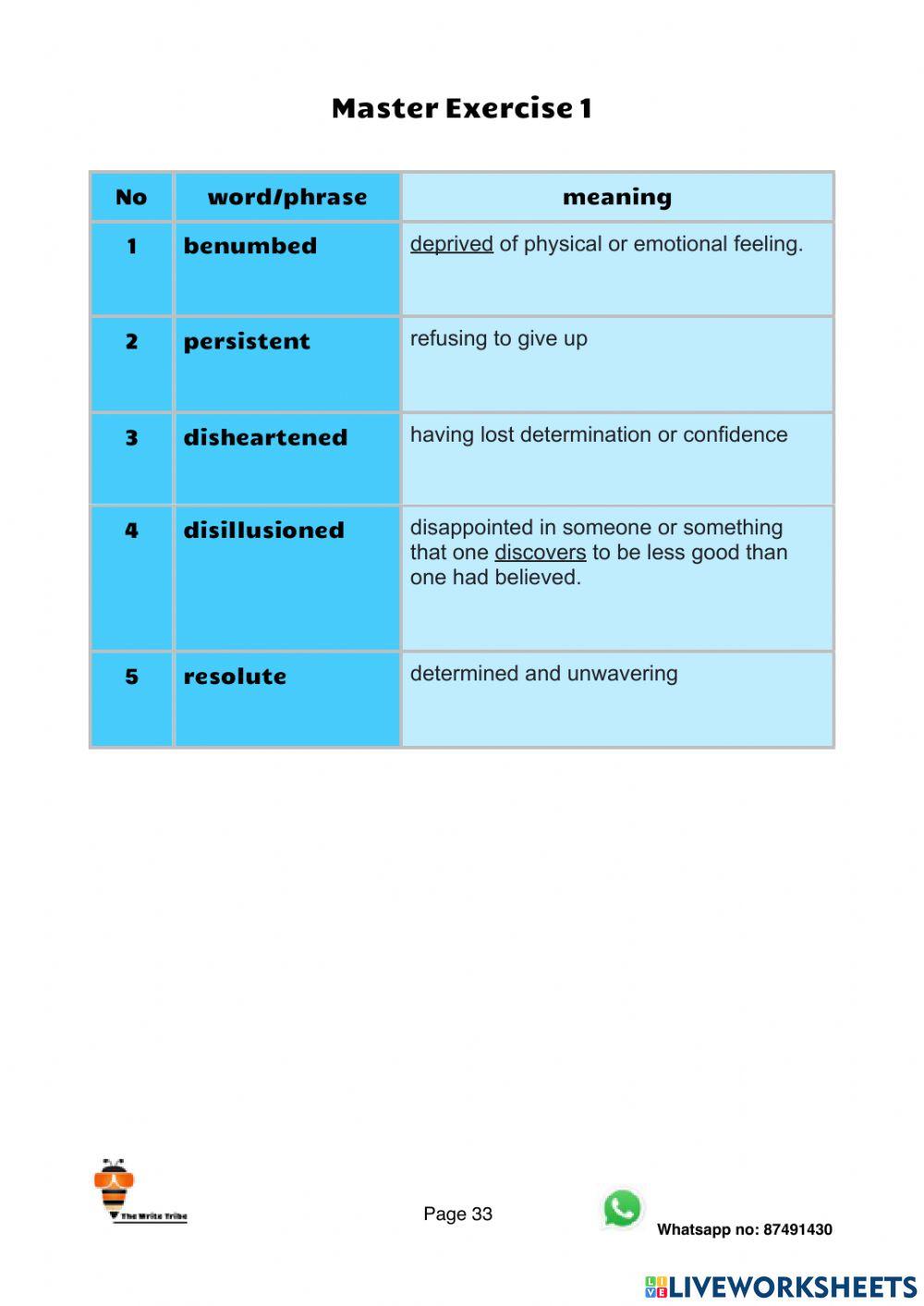 Ultimate Emotional Adjectives Master Exercise