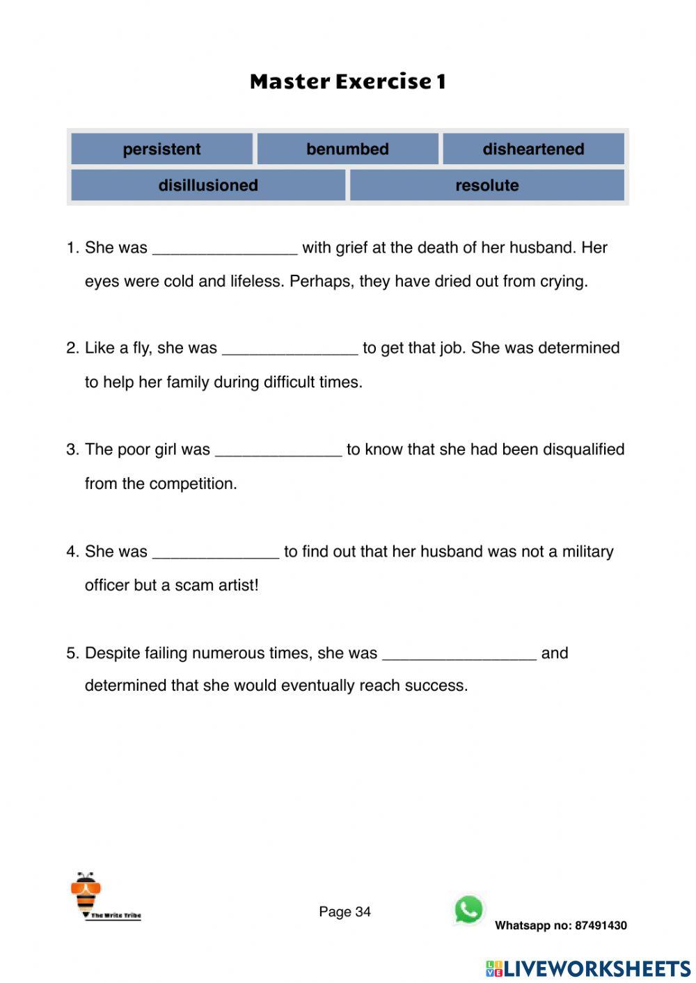 Ultimate Emotional Adjectives Master Exercise