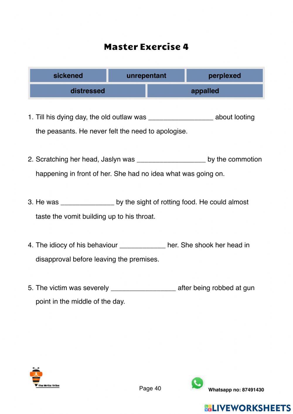 Ultimate Emotional Adjectives Master Exercise