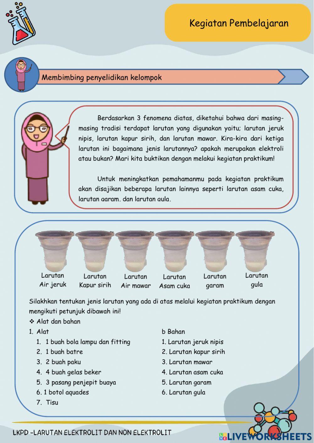 Larutan Elektrolit Dan Non Elektrolit