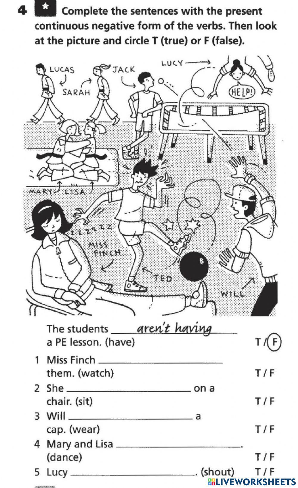 Present continuous Tense Negative form writing by Teacher Kasim