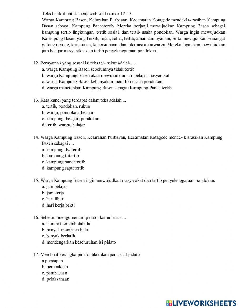 Pat 6 bahasa indonesia 2023