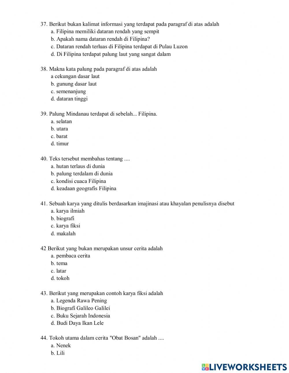 Pat 6 bahasa indonesia 2023