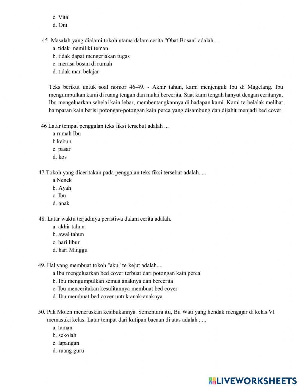 Pat 6 bahasa indonesia 2023