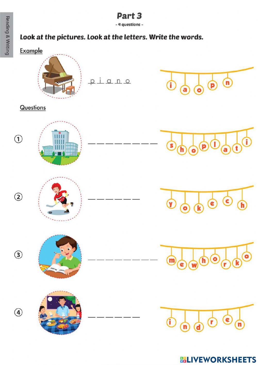 Smart Start 4- Reading - Writing 1 online exercise for | Live Worksheets