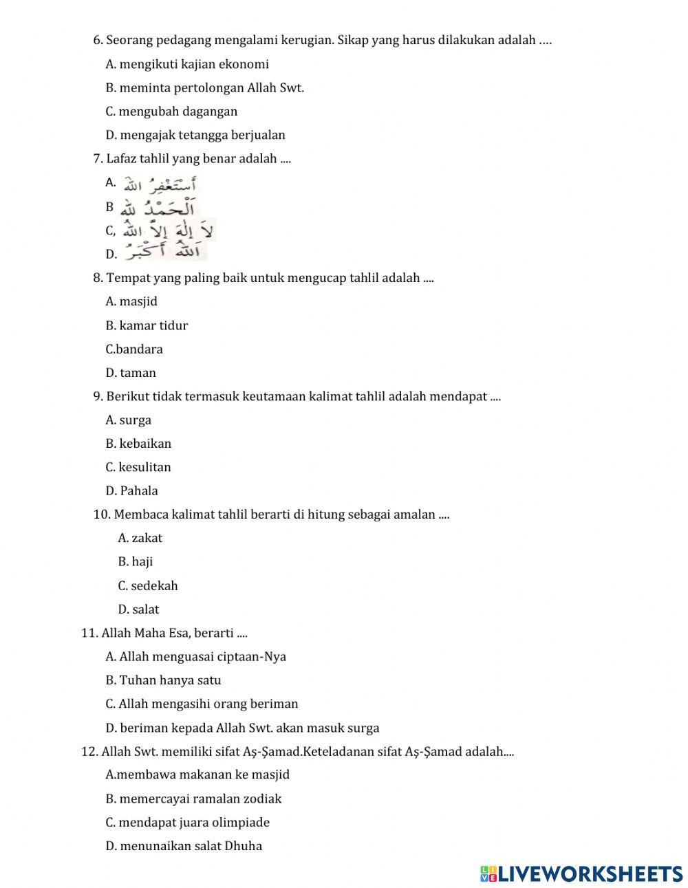 Pat 6  akidah akhlak 2023
