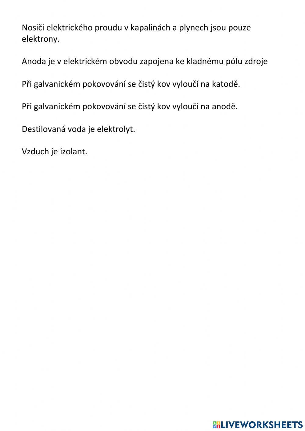 Elektrický proud v kapalinách a plynech