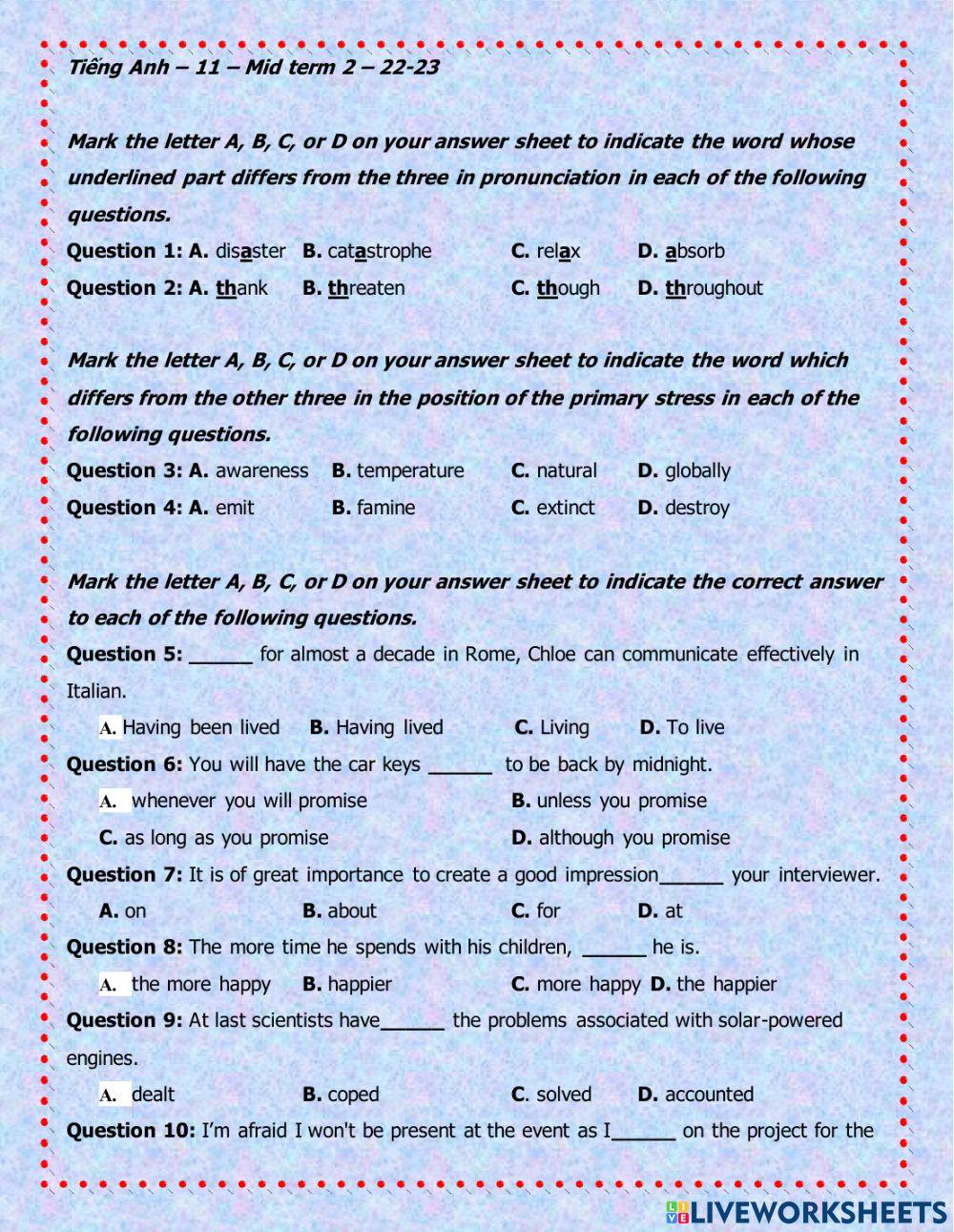 E11 - Mid term 2 - PTNK - 22-23