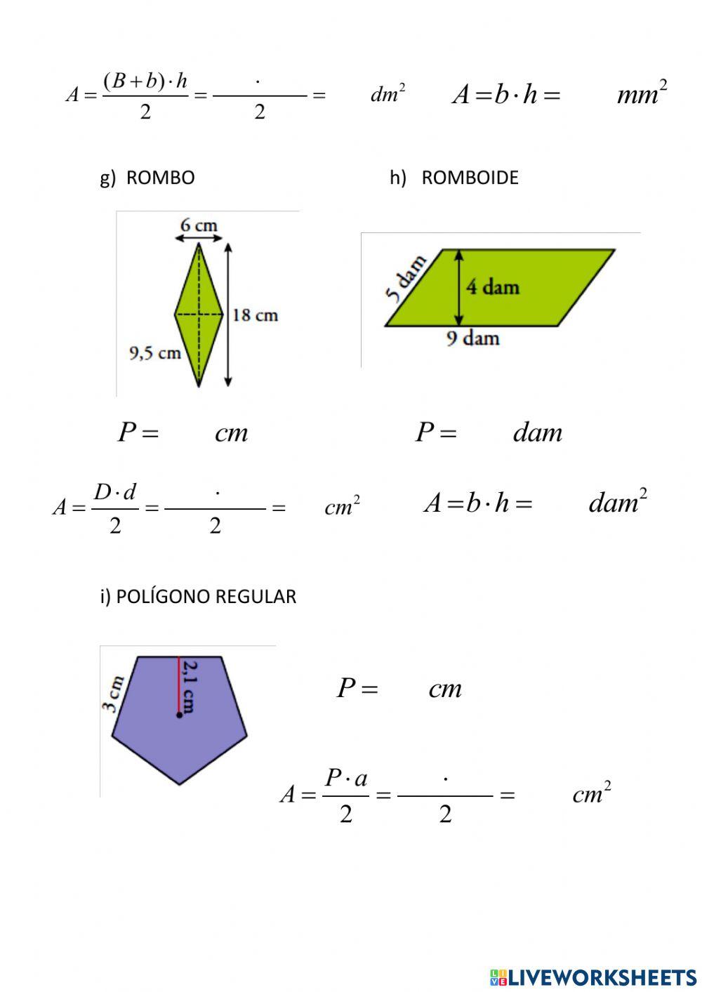Ficha 3 areas perimetros