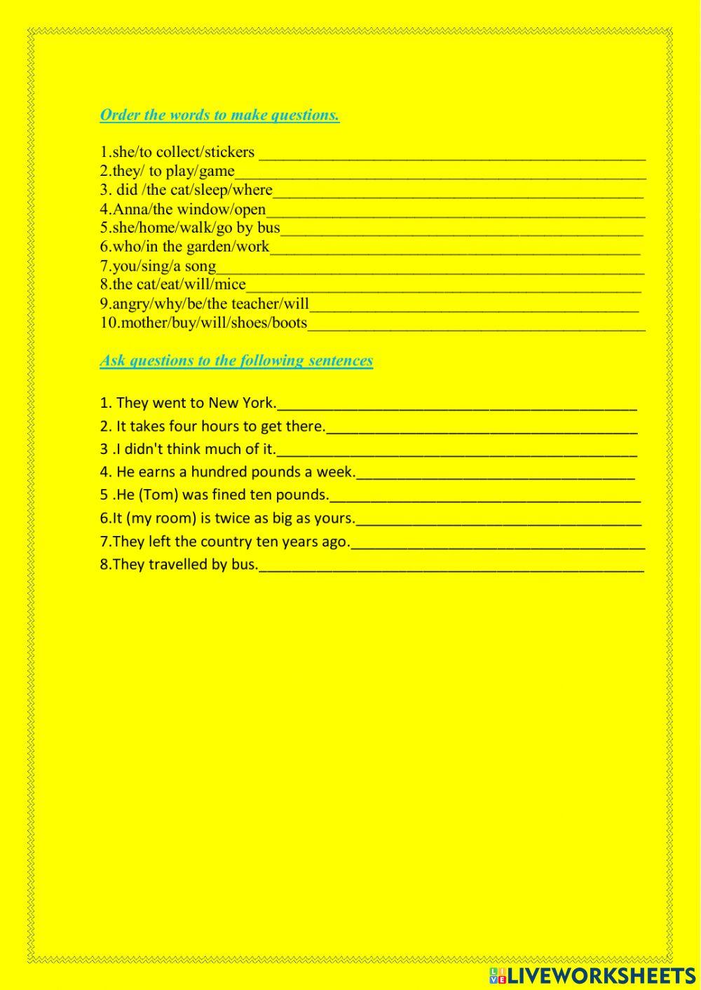 Types Of Questions 2335905 HelenGray LiveWorksheets types-of-questions-2335905-helengray-liveworksheets
