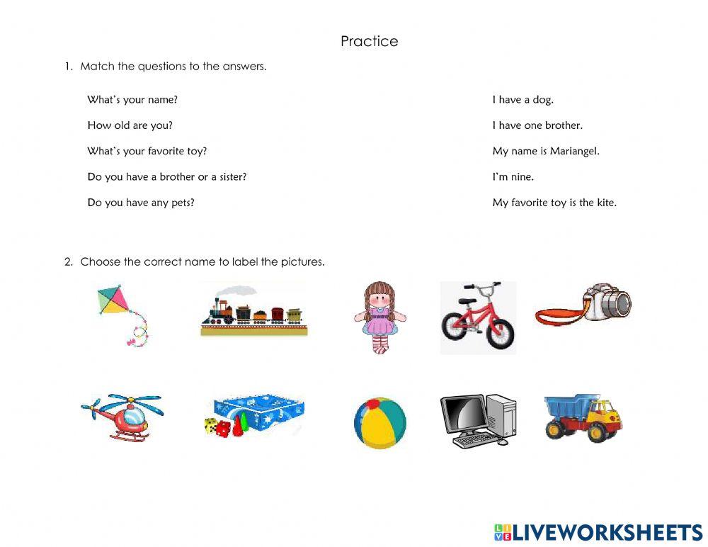 Toys Numbers and Colors