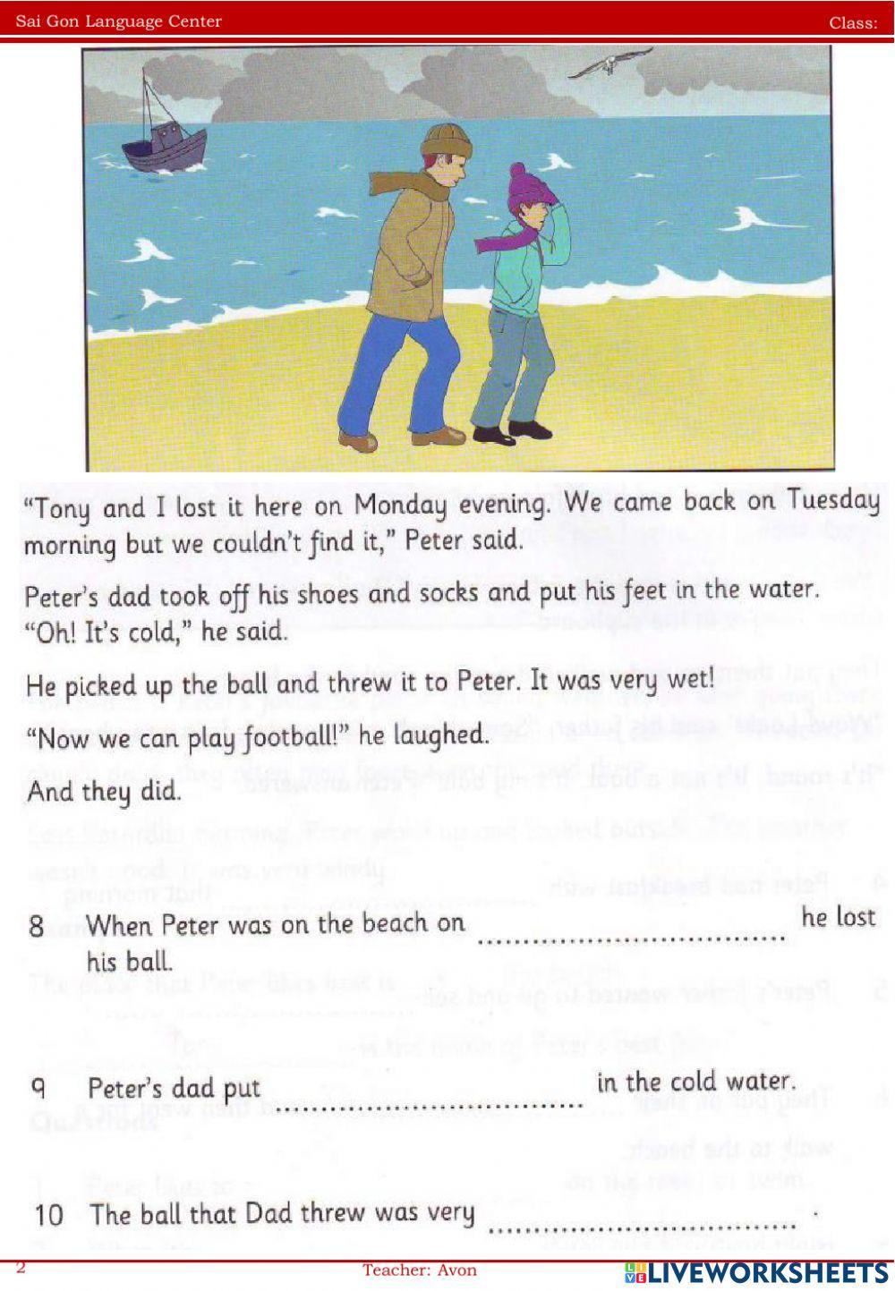 Review for test online exercise for Class: Goldfish + Taro | Live ...